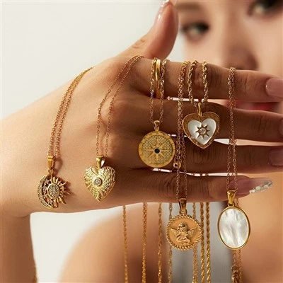 316 Stainless Steel Vintage Heart Necklaces