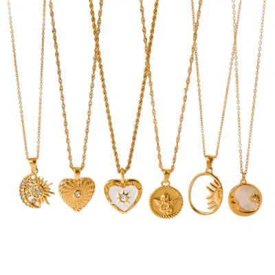 316 Stainless Steel Vintage Heart Necklaces