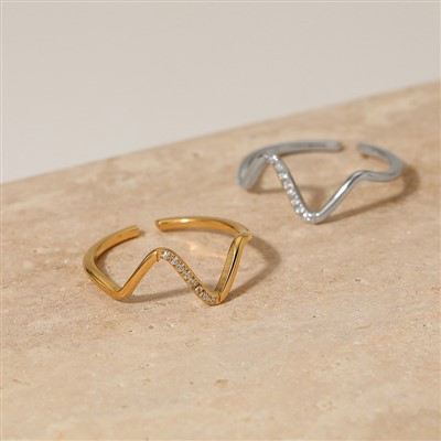 316 Stainless Steel Wave Ring