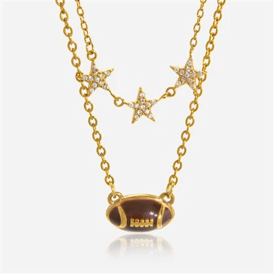 American Football Layered Necklace