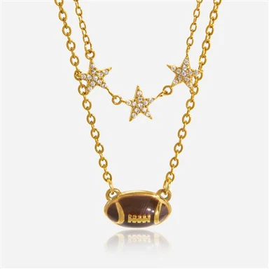 American Football Layered Necklace