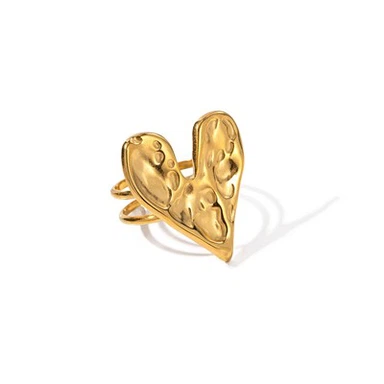 Chunky Molten Heart Ring