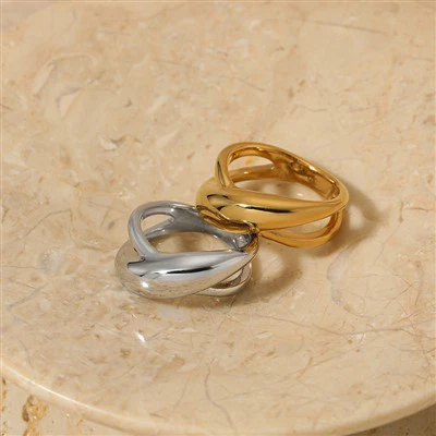 Creative Irregular Cross Ring