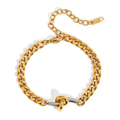 Curb Chain Knot Bracelet