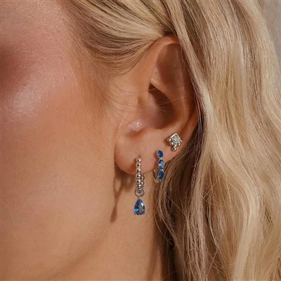 CZ Hoop Earring Set