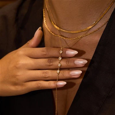 CZ Y Shaped Necklace