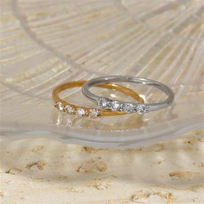 Dainty CZ Stackable Ring