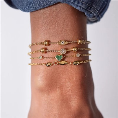 Dainty Evil Eye Chain Bracelet