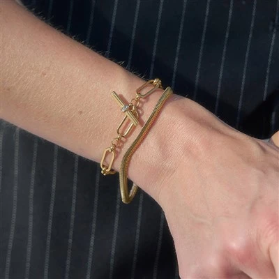 Dainty T Bar CZ Bracelet