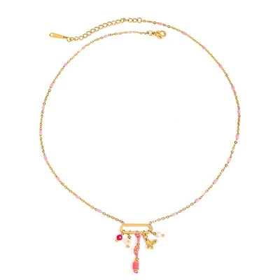 Enamel Charm Necklace