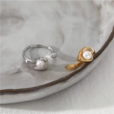 French Style Pearl Open Ring