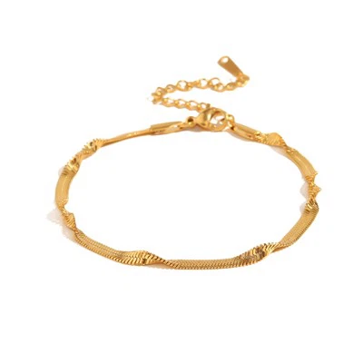 Gold Plated Herringbone Bracelet
