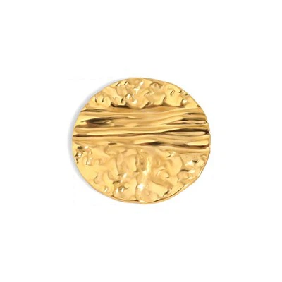 Hammered Disc Stud Earrings