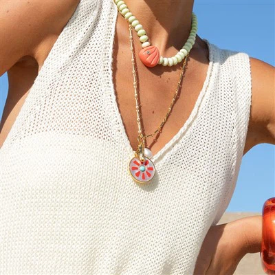 Heart Charm Paperclip Charm Necklace
