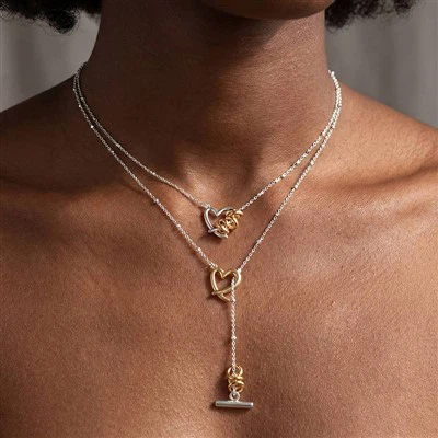Heart OT Buckle Necklace