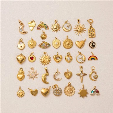 Heart Sun Moon Charms