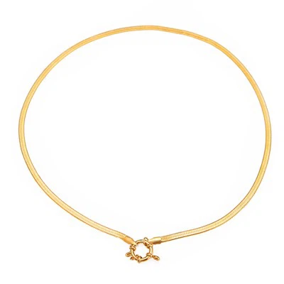 Herringbone Chain Charm Necklace