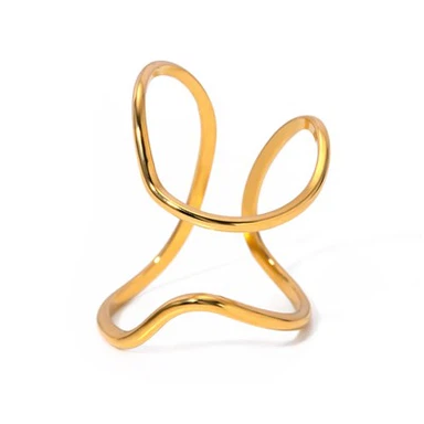Irregular Line Open Ring