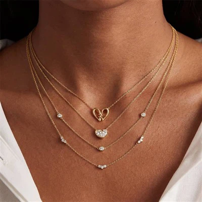 Knotted Heart Pendant Necklace