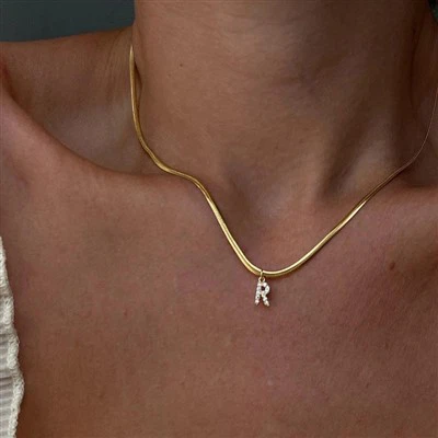 Letter Snake Chain Necklace