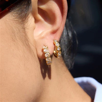 Luxury Zircon Hoop Earrings