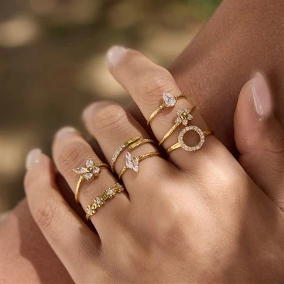 Marquise Open Adjustable Ring