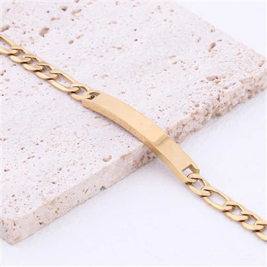 Mens Name Plate Bracelet