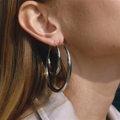 Minimal Plain Hoop Earrings