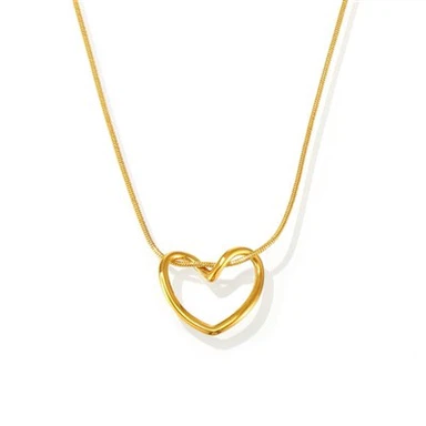 Minimalist Heart Chain Necklace