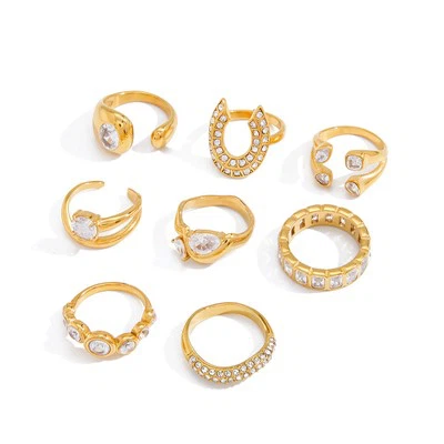 Minimalist Open Zircon Rings