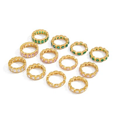 Minimalist Zircon Design Rings