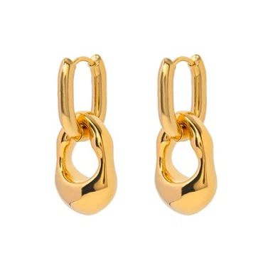 Molten Double Hoop Earrings