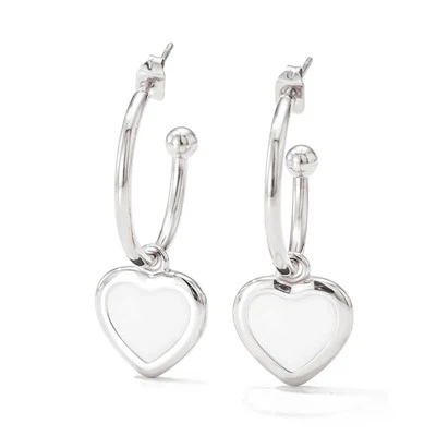 Mother Of Pearl Heart C Hoop