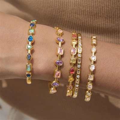 Multi Color CZ Bangle