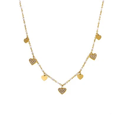 Multi Heart Charm Necklace