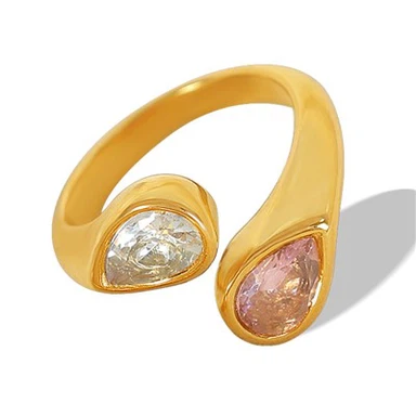 Open Tear Drop Ring