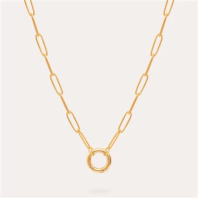 Paperclip Chain Charm Necklace