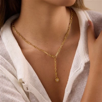 Paperclip Layered Necklace