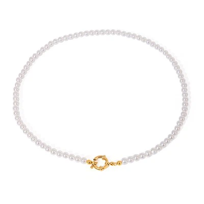 Pearl Chain Charm Necklace