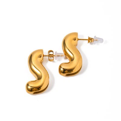 S Stud Earrings