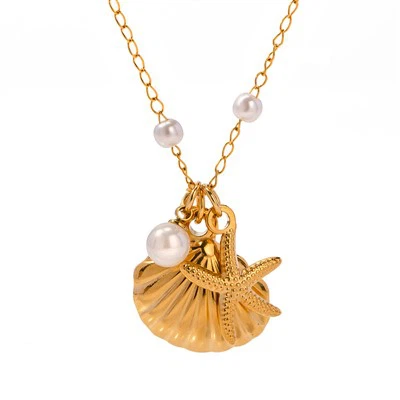Shell And Pearl Necklace