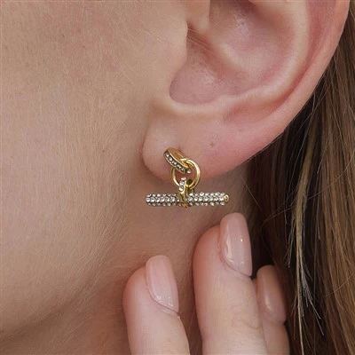 Shining Circle Toggle Earrings