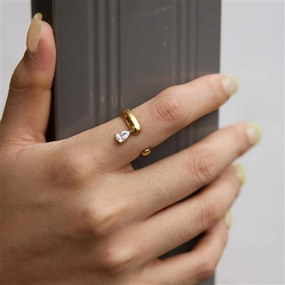Smooth Thick Open Teardrop Band