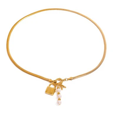 Snake Chain Charm Necklace