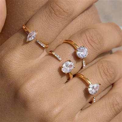 Soft Curved Open Cuff Ring