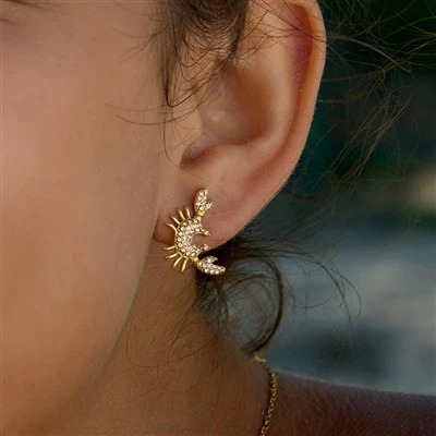 Sparkling Crab Stud Earring