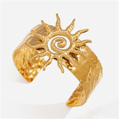 Spiral Sun Wide Bangle