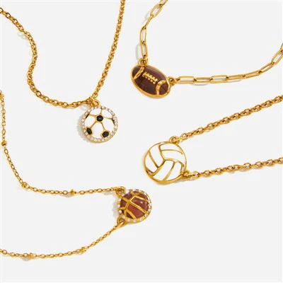 Sports Enamel Pendant Necklace