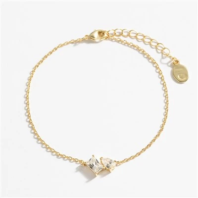 Square Pear CZ Bracelet