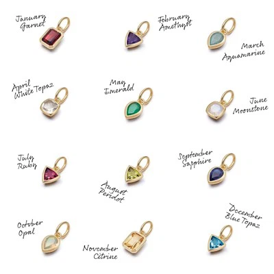 Stainless Steel Birthstone Necklace